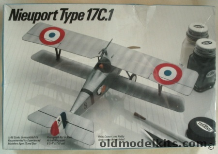 Testors 1/48 Nieuport Type 17C.1 Lafayette Escadrille, 613 plastic model kit